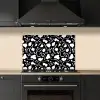 Wit - Zwart - Vormen - Patroon keuken achterwand spatscherm klein 900 -sfeer1