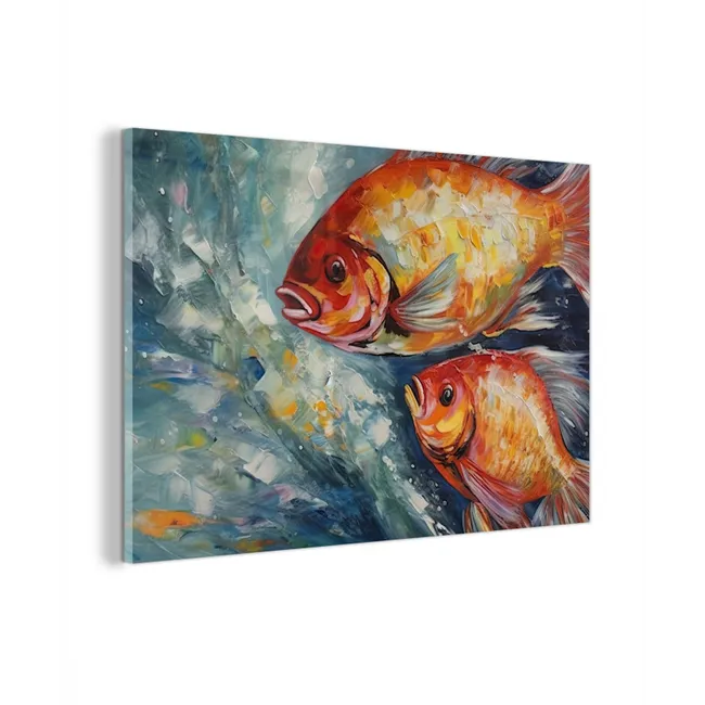 Vissen - Water - Dieren - Kunst - Olieverf plexiglas 5mm klein -z3d