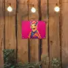 Kameel - Bloemen - Kimono - Waaiers tuinposter los doek klein -sfeer1