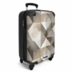 Geometrisch - Motief - Aardetinten NBS - Handbagage koffer - Volwassenen Unisex middel -productfoto_3d