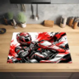 Kart - Coureur - Snelheid - Rood Inductie beschermer vinyl 3mm klein -sfeer5
