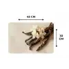 Vanille - Bloemen - Beige Placemat vinyl groot -specs