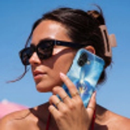 Blauw - Orchidee - Elegeant Toughcase MagSafe Apple iPhone 17 klein -Sfeer2V