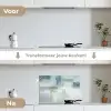 Verf - Moderne kunst - Abstract - Grijs keuken achterwand spatscherm klein -voor_na_NL