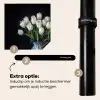Wit - Bloemen - Tulpen - Vaas Inductie beschermer vinyl 3mm middel -zzzzzzz-induclip_NL