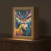 Graffiti - Hert - Dier - Kleurrijk Light Box met kabel (Tafellamp) klein -z3d_website