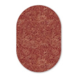 Bloemen - Motief - Rood Wandcirkel Ovaal Aluminium middel 839 -3d
