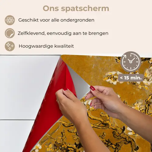 Amandelbloesem - Kunst - Van Gogh - Goud keuken achterwand spatscherm klein -spatscherm_NL