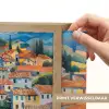 Dorp - Heuvels - Landschap - Bomen Light Box met batterij (Wandlamp) middel -USP_websiteprintNL