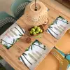 Surfboard - Palmbomen - Kleurrijk Placemat vinyl groot -zzsfeer5_Kitchenyeah-website