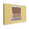 Pizza - Doos - Salami - Illustratie Tuinposter op houten frame 2 cm dik klein -3d