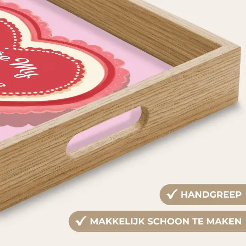 Liefde - Hart - Valentijn Dienblad Rechthoek middel -USP_HandgreepNL