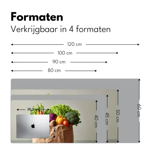 Papieren - Boodschappen - Groente - Kleurrijk Muismat XXL klein -sfeer5