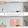 Presentje voor Moederdag super mama lichtroze/wit keuken achterwand spatscherm klein -voor_na_NL