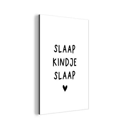 Slaap kindje slaap - Spreuken - Quotes aluminium wit klein -3d