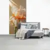 Close up - Oranje - Iris fotobehang vinyl groot -slaapkamer