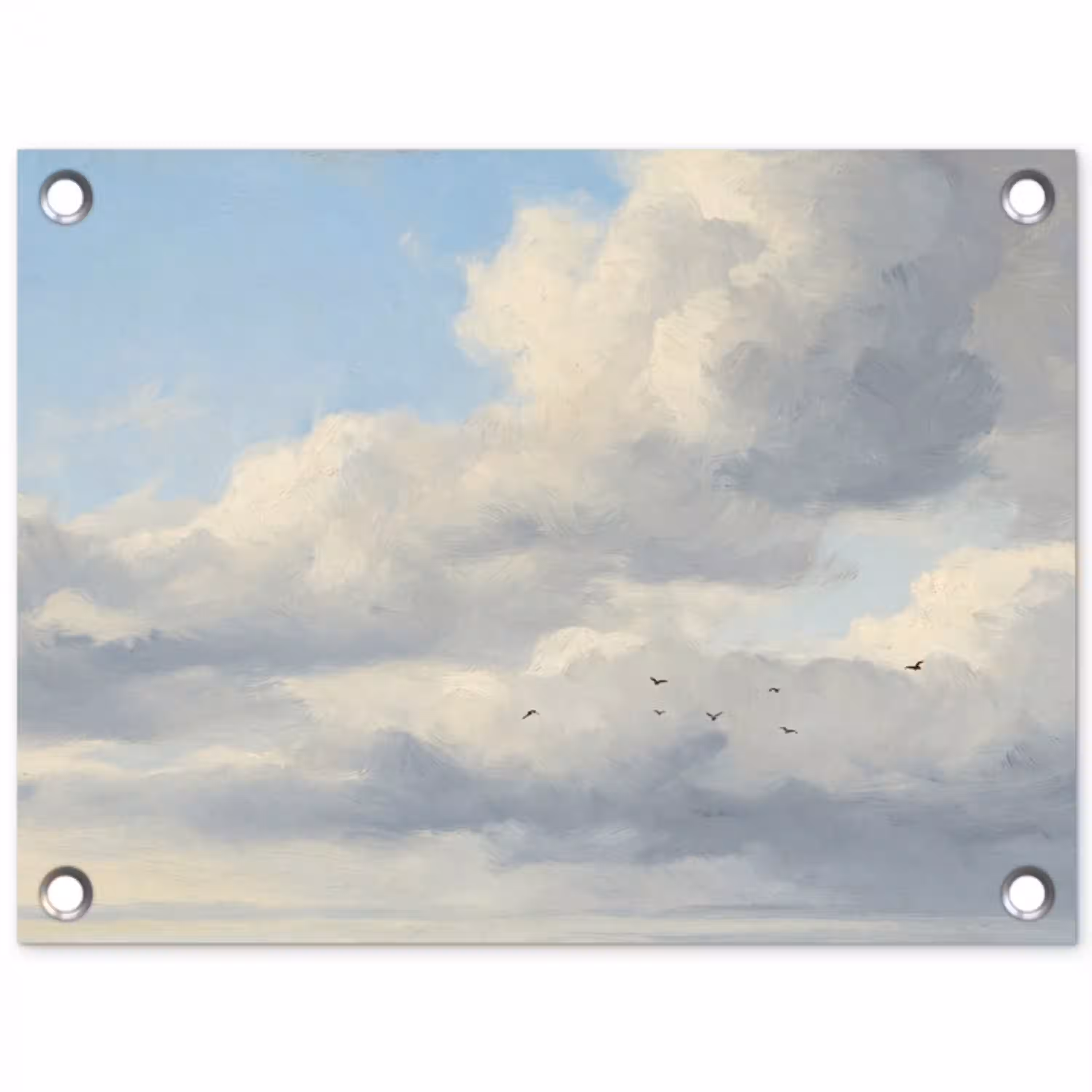 Lucht - Wolken - Natuur - Klassiek - Blauw tuinposter los doek klein -3d
