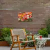 Bloemenveld - Klaprozen - Kleurrijk Tuinposter op houten frame 2 cm dik klein -sfeer3