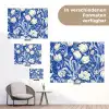 Bloemen - Delfts Blauw - Patroon - Tulp tuinposter los doek klein -Xsfeer9_DE