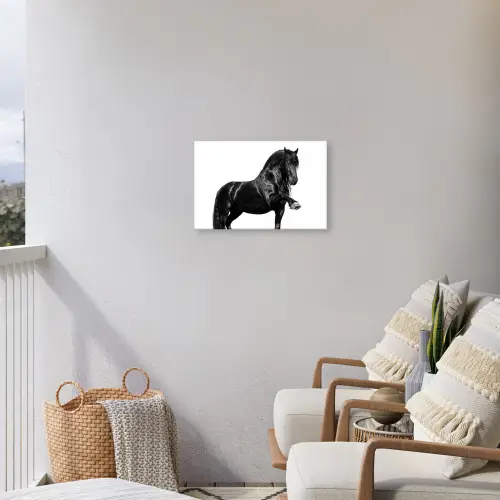 Fries - Hengst - Modern Tuinposter op houten frame 2 cm dik klein -sfeer1