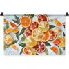 Schijfjes - Fruit - Oranje - Mozaïek Wandkleed katoen klein -zz3d