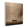 Bootje - Blaadjes - Goud - Water plexiglas 5mm klein -z3d