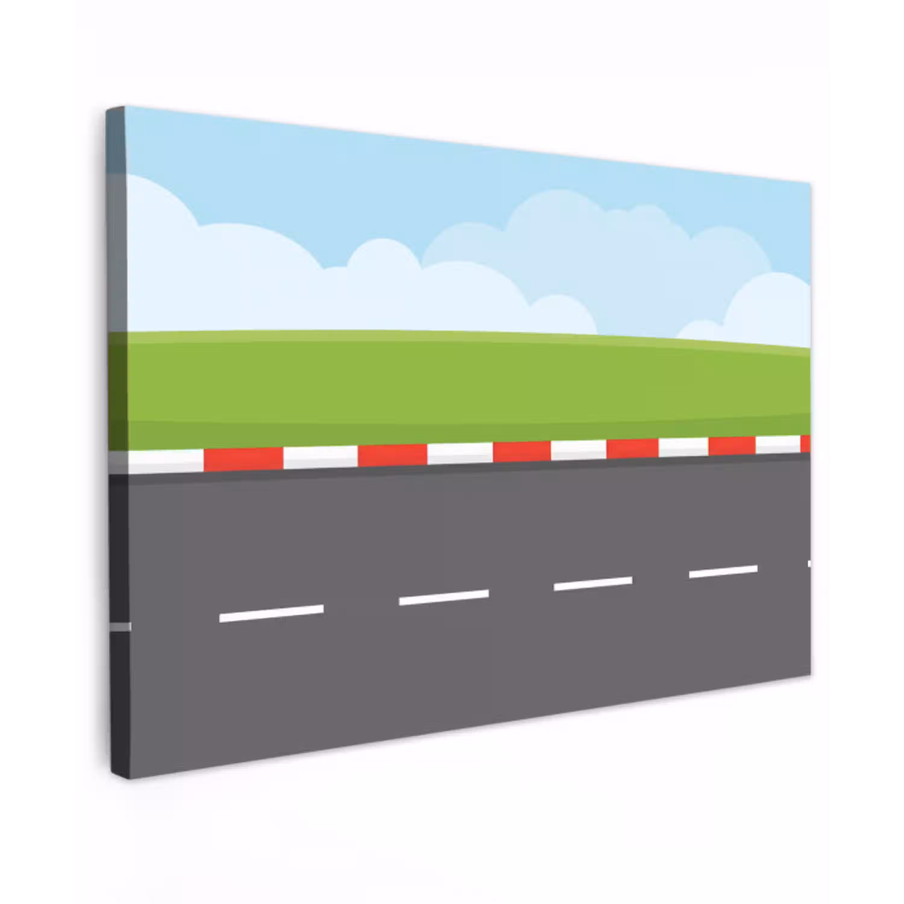 Racebaan - Illustratie - Sport - Kleurrijk canvas 2cm klein -z3d