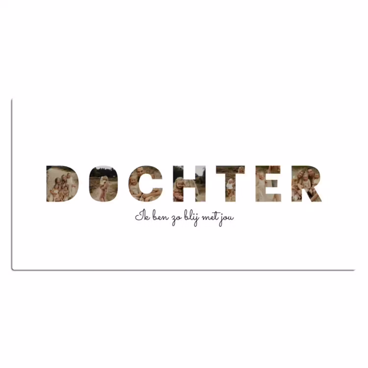 Gepersonaliseerde bureau onderlegger - Dochter - Lettercollage