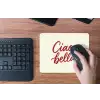 Ciao bella - Rood - Wit - Minimalistisch muismat rubber klein -toetsenbord
