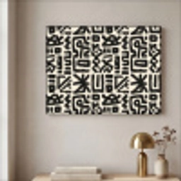 Geometrisch - Figuren - Zwart Textielframe zwart klein 947 -sfeer2