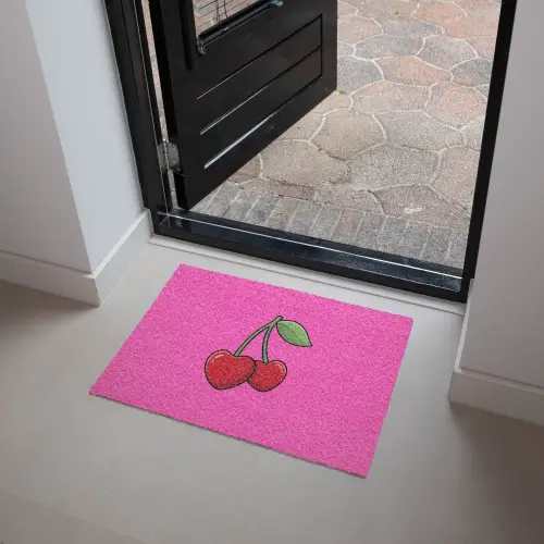 Kers - Roze - Fruit Deurmat klein -sfeer5