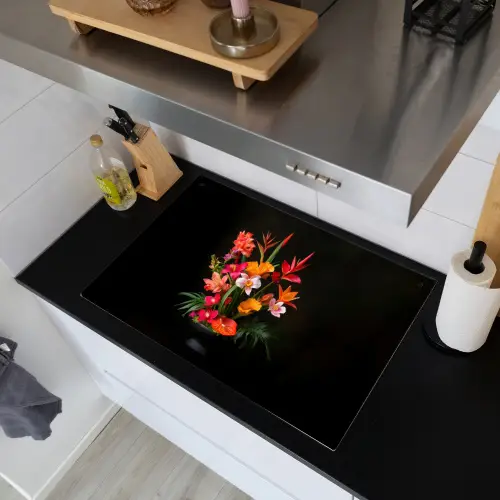 Boeket - Bloemen - Exotisch Inductie beschemer met haakjes klein -sfeer1