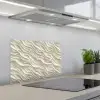 Golven - Wit - Minimalistisch keuken achterwand spatscherm klein 900 -3d_schuin