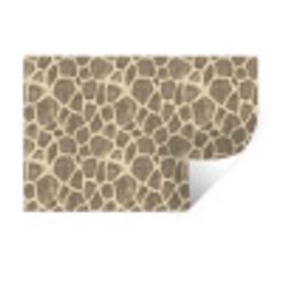 Giraf - Patroon - Beige - Bruin Muursticker klein 286 -3d