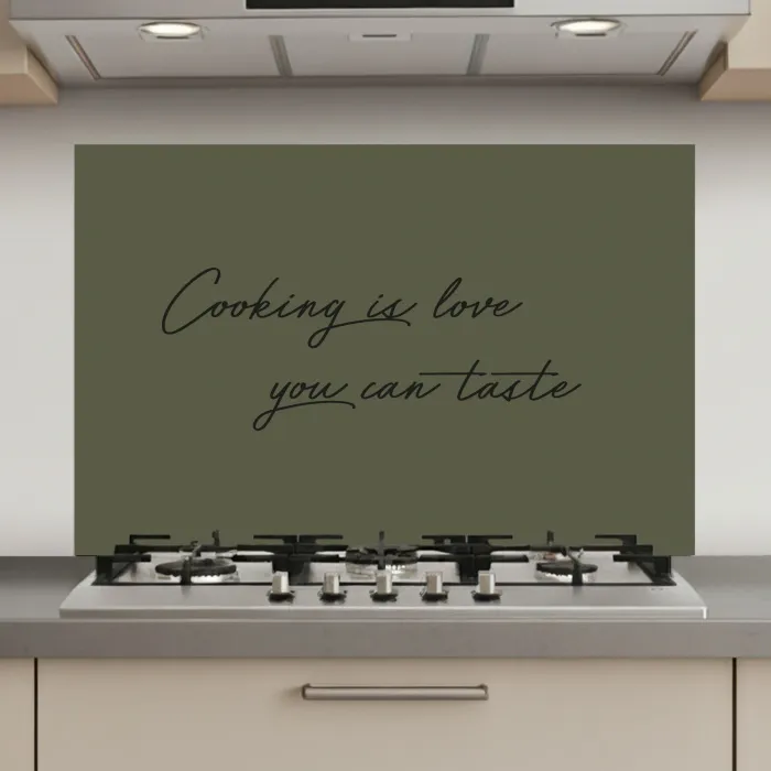 Cooking is love you can taste keuken achterwand spatscherm klein -3d_website