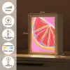 Grapefruit - Geschilderd - Roze - Strepen Light Box met kabel (Tafellamp) klein -USP_NL