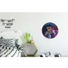 Expressief - Microfoon - Paars Wandcirkel aluminium klein -kinderkamer