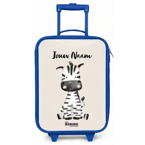 Zoë Zebra Kinderkoffer - Blauw klein -zz3dotto