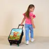 Teddybeer tussen de bloemen Kinderkoffer - Zwart klein -sfeer1