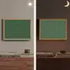 Donkergroen - Modern - Patroon - Goud Light Box met batterij (Wandlamp) middel 907 -sfeer3
