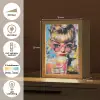 Zonnebril - Vrouw - Kleurrijk - Verfspetters Light Box met kabel (Tafellamp) klein -USP_NL