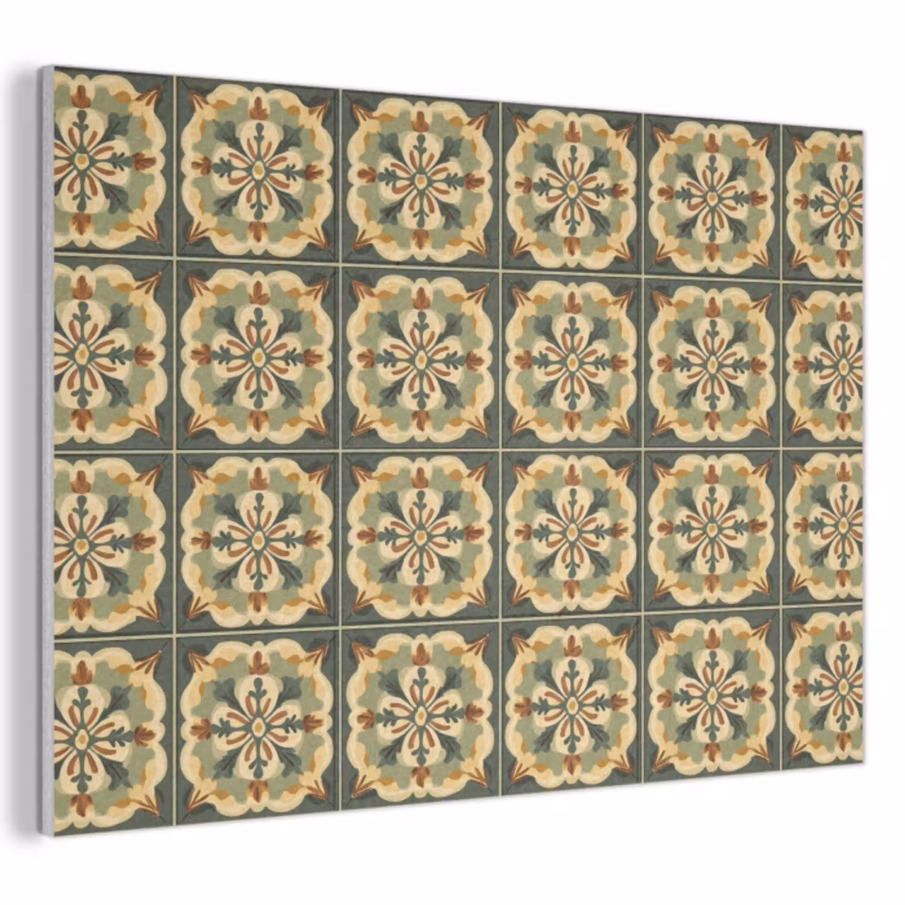 Ornament - Patroon - Groen PET vilt klein 837 -3d