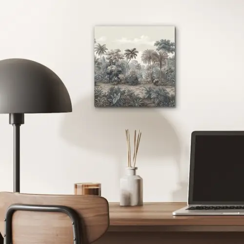 Tropisch - Landschap - Illustratie aluminium wit klein -sfeer5