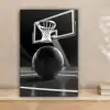 Basketbal - Basketbalveld - Lichtlijnen canvas 2cm klein -sfeer1