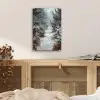 Bos - Winter - Bomen - Natuur - Pad - Sneeuw plexiglas 5mm klein -sfeer4