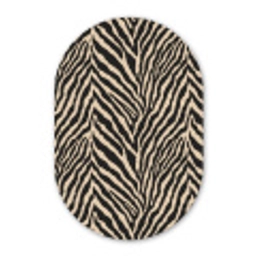 Zebra - Klassiek - Zwart Wandcirkel Ovaal Aluminium middel 839 -3d