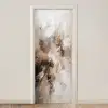 Verf - Abstract - Beige - Kunst deurposter klein -3d_beige