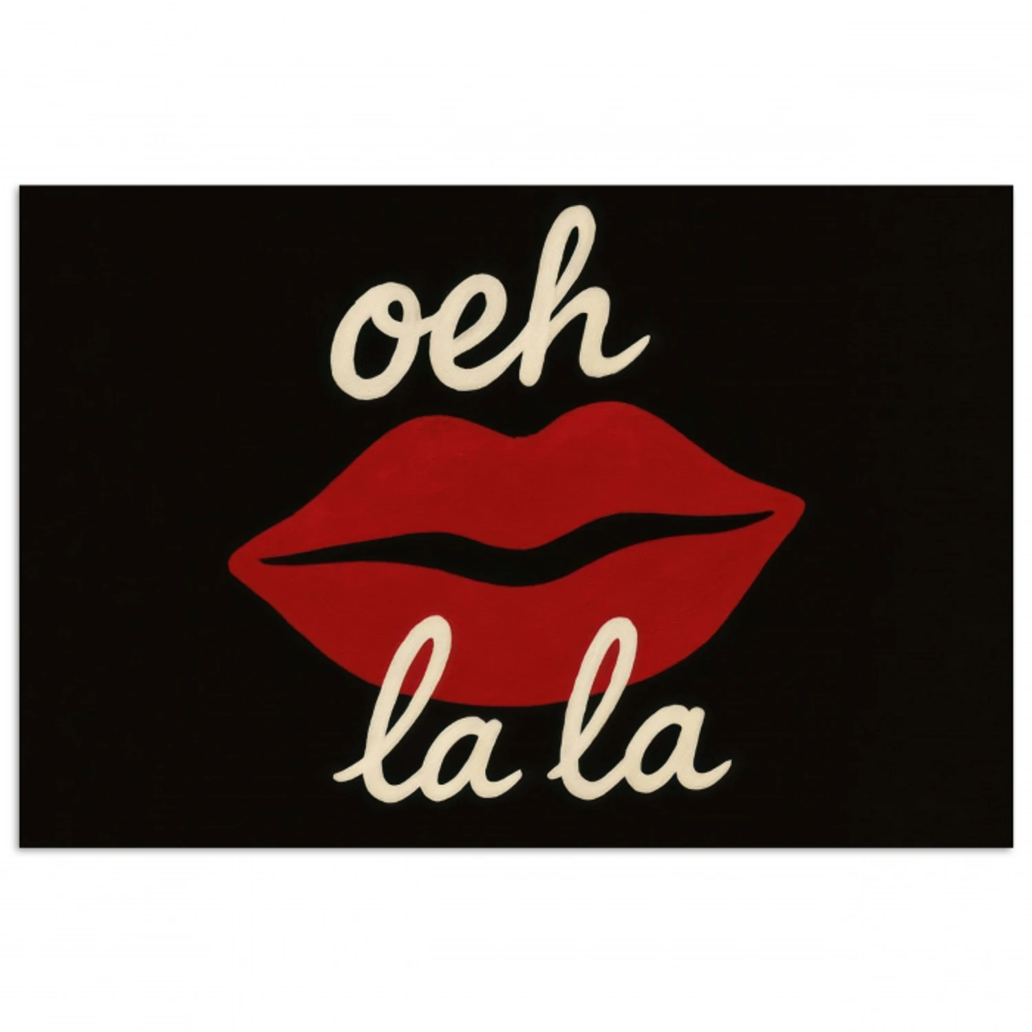 Lip - Rood - Quote poster papier klein -3d