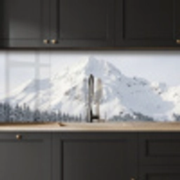 Berg - Sneeuw - Winter - Natuur - Wit keuken achterwand 2 middel -sfeer1