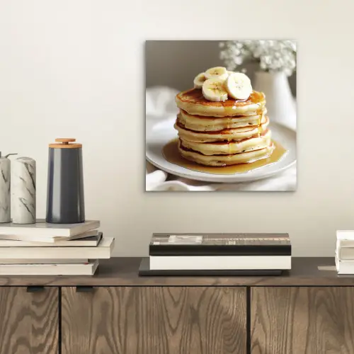 Pannenkoeken - Banaan - Siroop - Wit - Beige aluminium wit klein -sfeer1